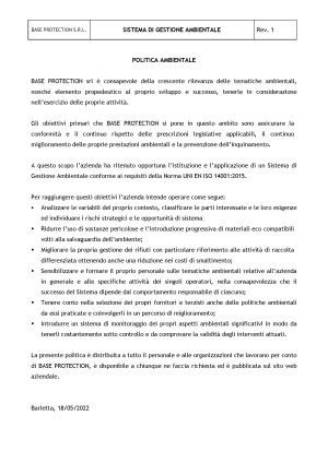 Politica ambientale